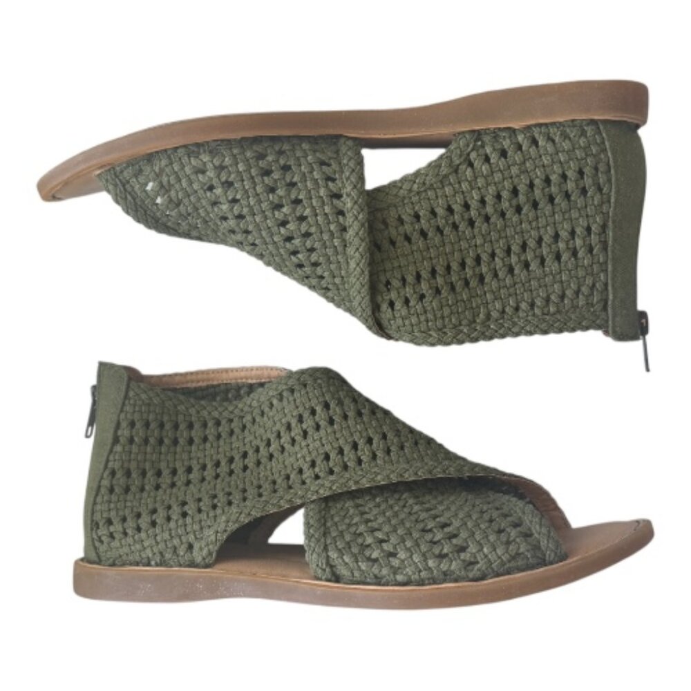 Born Iwa Mac Sandals Women's Size 11M Green Macrame Perforated BR0046663 CQH23 - Picture 2 of 12